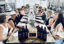 Marquette wine tasting at Youngblood Vineyard