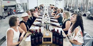Marquette wine tasting at Youngblood Vineyard