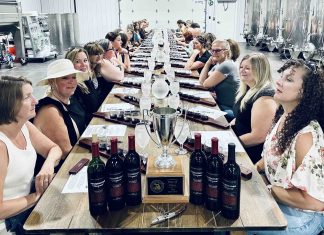 Marquette wine tasting at Youngblood Vineyard